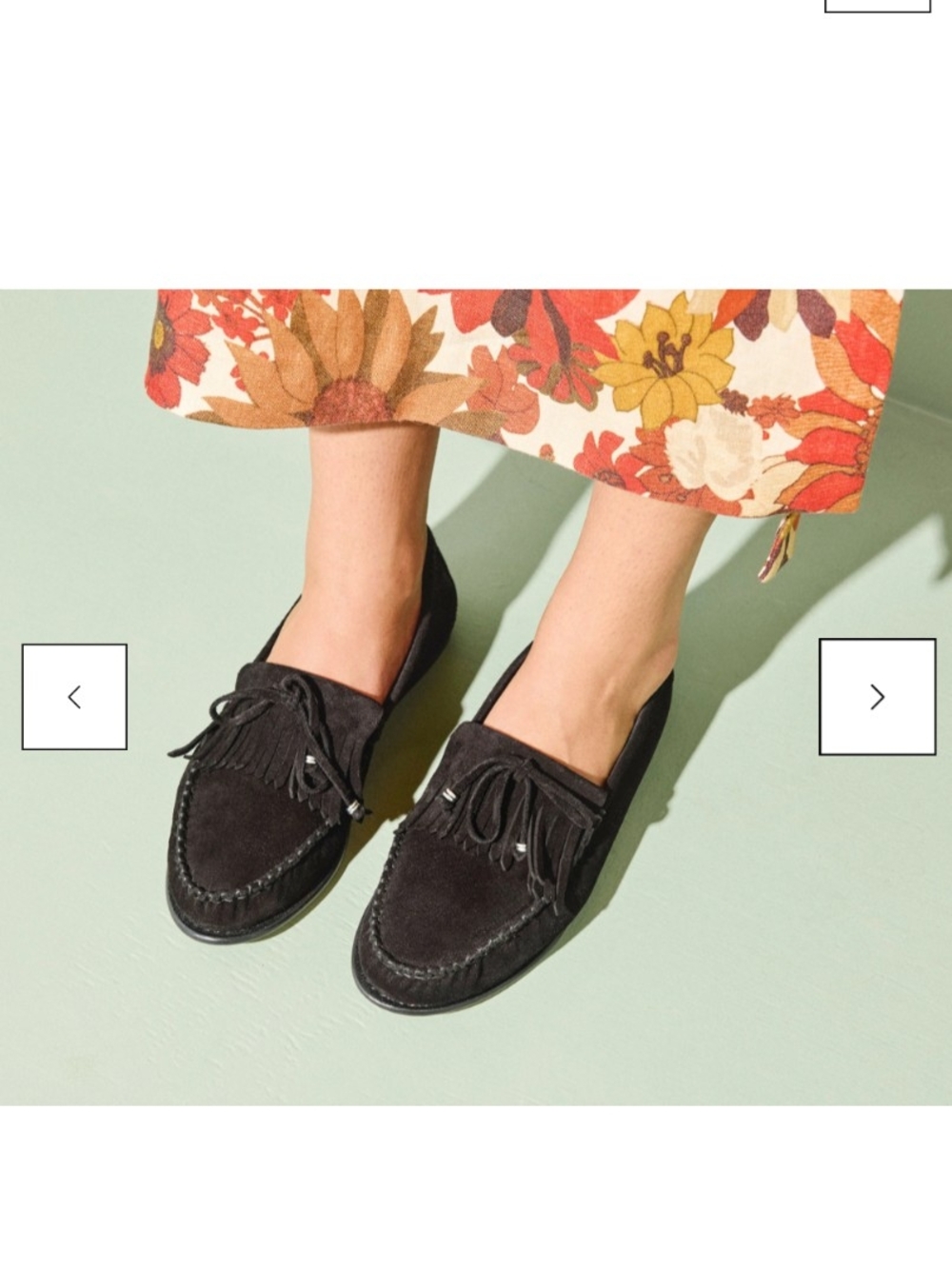 Freda Salvador Black Suede Fringe Tassel Loafers Size 8